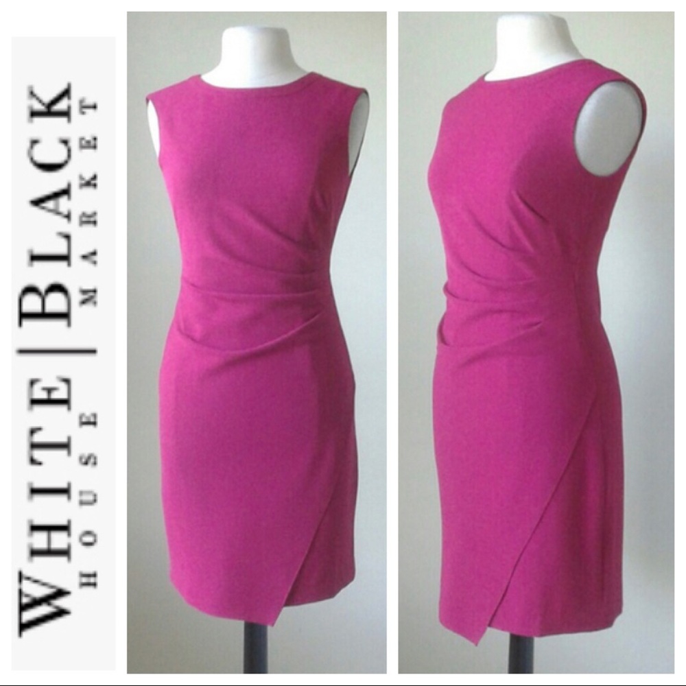 NWT WHBM Side Ruched Passion Crepe Dress